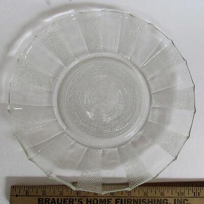 Large Round Jeanette Glass Dew Drop Round Tray