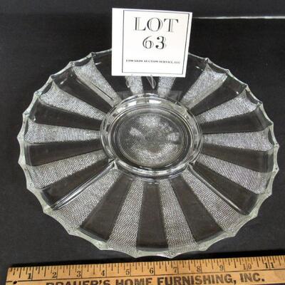 Vintage Jeanette Glass Dew Drop Large Relish Tray