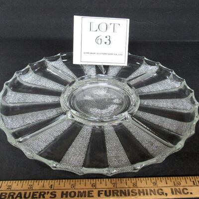 Vintage Jeanette Glass Dew Drop Large Relish Tray