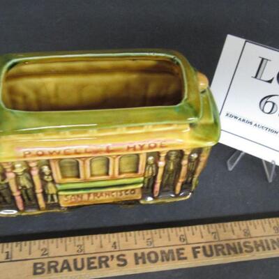 Old Pottery San Fransicso Cable Car Planter