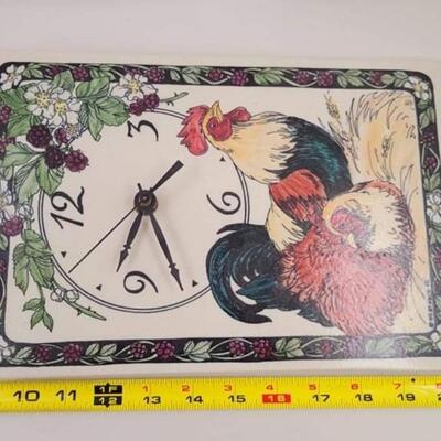 FUN SANTA BARBARA COLLECTABLE ROOSTER CLOCK