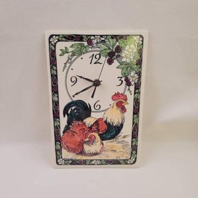 FUN SANTA BARBARA COLLECTABLE ROOSTER CLOCK
