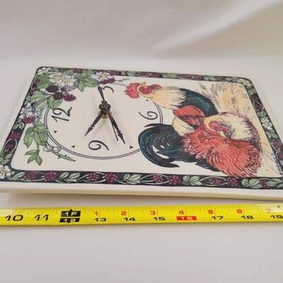 FUN SANTA BARBARA COLLECTABLE ROOSTER CLOCK