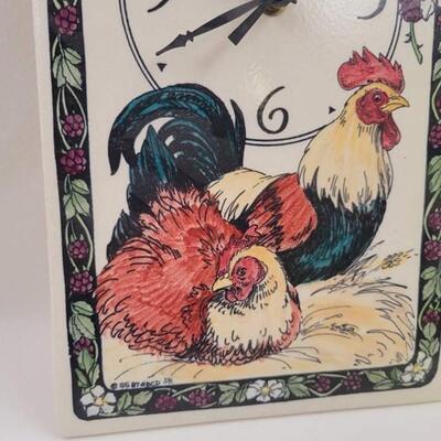 FUN SANTA BARBARA COLLECTABLE ROOSTER CLOCK