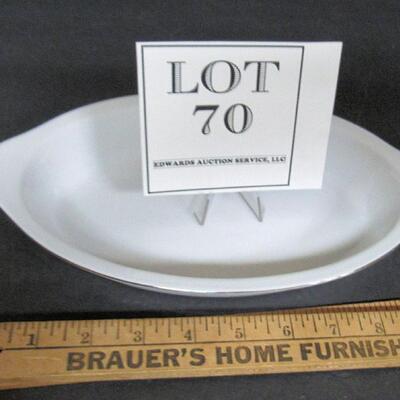 Crown Victoria Fine China Love Lace Oval Baker