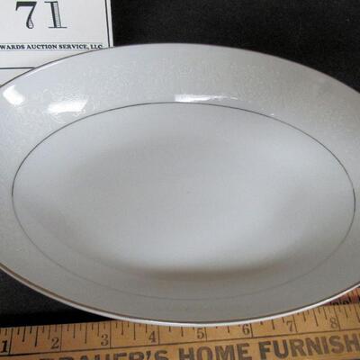 Crown Victoria Fine China Love Lace Oval Bowl, 10"