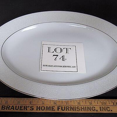 Crown Victoria Fine China Love Lace Large Platter, 14"