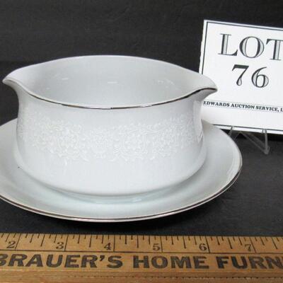 Crown Victoria Fine China Love Lace Gravy Boat