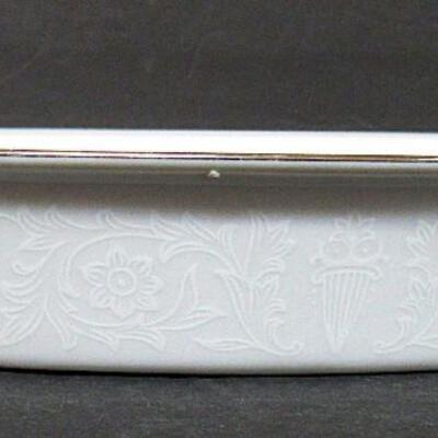 Crown Victoria Fine China Love Lace Oval Handled Baker #2