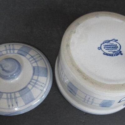 Louisville Kentucky Stoneware Gaggle and Geese Pattern Covered Dish