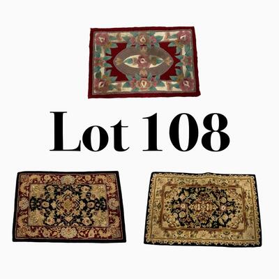 -108- Three Accent Rugs | Roses