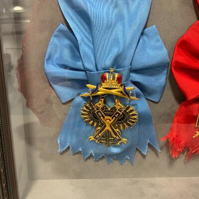 -117- Elegantly Framed Imperial Russian Medals