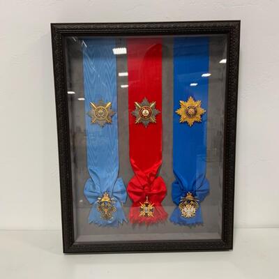 -117- Elegantly Framed Imperial Russian Medals