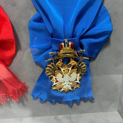 -117- Elegantly Framed Imperial Russian Medals