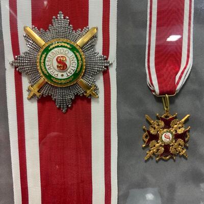 -118- Elegantly Framed Medals of the Russian Empire