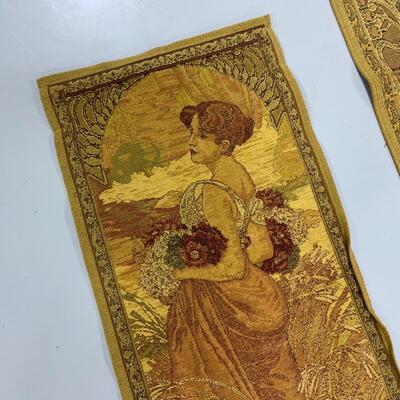 -120- Five Tapestries | Art Nouveau | Floral