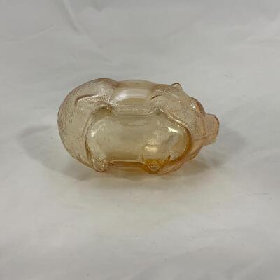 -123- Carnival Glass Pig | Carnival Glass Bon Bon Dish