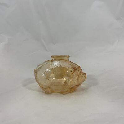 -123- Carnival Glass Pig | Carnival Glass Bon Bon Dish