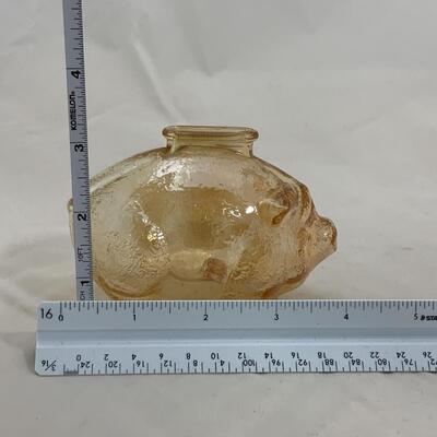 -123- Carnival Glass Pig | Carnival Glass Bon Bon Dish