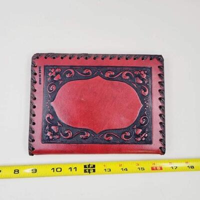 STUNNING RED ITALIAN LEATHER ADDRESS BOOK