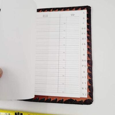 STUNNING RED ITALIAN LEATHER ADDRESS BOOK
