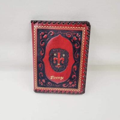 STUNNING RED ITALIAN LEATHER ADDRESS BOOK