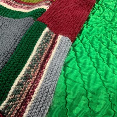 -132- Two Throw Blankets | Knit | Satin