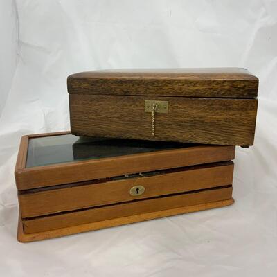 -144- Two Wood Boxes