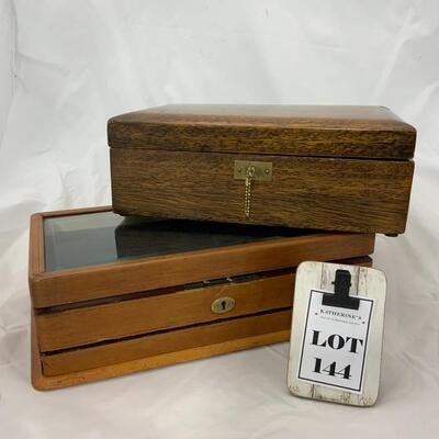 -144- Two Wood Boxes