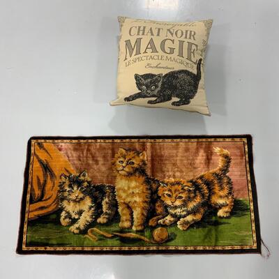 -146- Vintage Cat Tapestry | Modern Cat Pillow