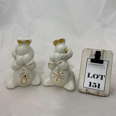 -151- VAN TELLINGEN | Repaired | 1950s Peek-A-Boo | Master Salt and Pepper