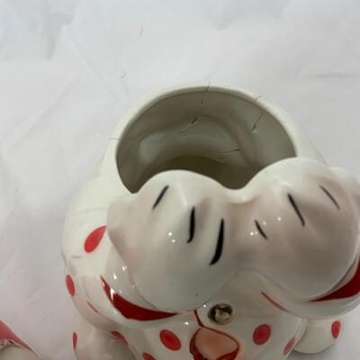 -152- VAN TELLINGEN | Repaired | 1950s Peek A Boo | Cookie Jar