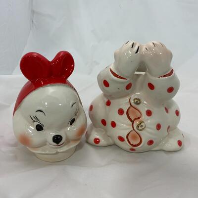 -152- VAN TELLINGEN | Repaired | 1950s Peek A Boo | Cookie Jar