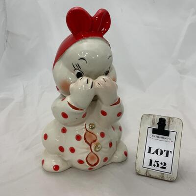 -152- VAN TELLINGEN | Repaired | 1950s Peek A Boo | Cookie Jar