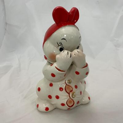 -152- VAN TELLINGEN | Repaired | 1950s Peek A Boo | Cookie Jar