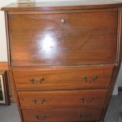 LOT  VINTAGEWOODEN SECRETARY