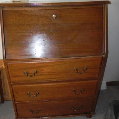 LOT  VINTAGEWOODEN SECRETARY