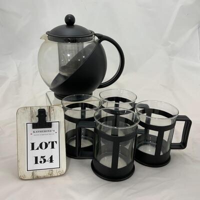 -154- Modern Tea Set with Infuser