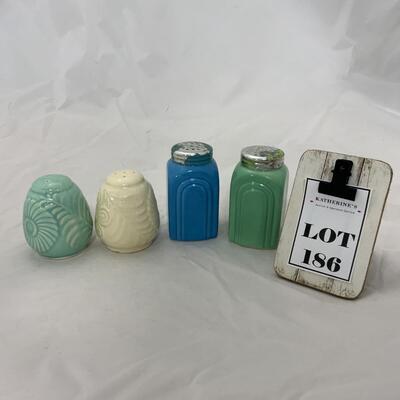 -186- Two Sets of Porcelain Salt and Pepper Shakers