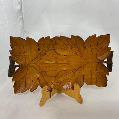 -189- Hand Carved Wood Tray | Religious Sayings
