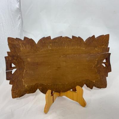 -189- Hand Carved Wood Tray | Religious Sayings