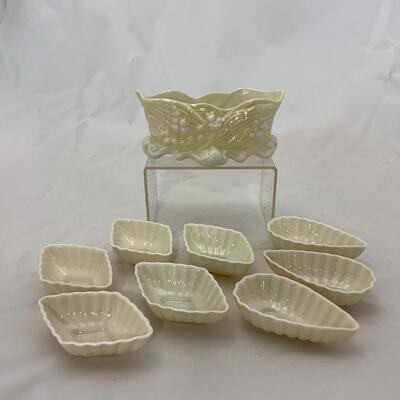 -194- BELLEEK | Nine Pieces | Small Dishes