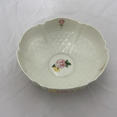 -196- BELLEEK | Cottage Rose Bowl