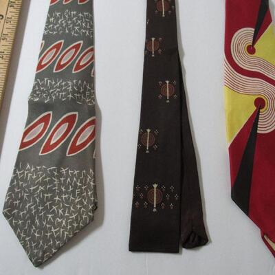 3 Vintage Men's Ties, One is Cutter Cravat Original, Mid Century