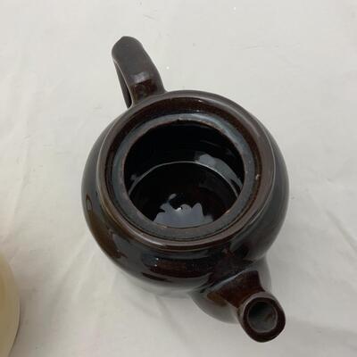 -204- Two Small Brown Tea Pots