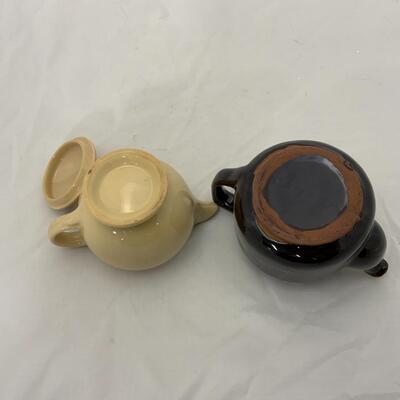 -204- Two Small Brown Tea Pots