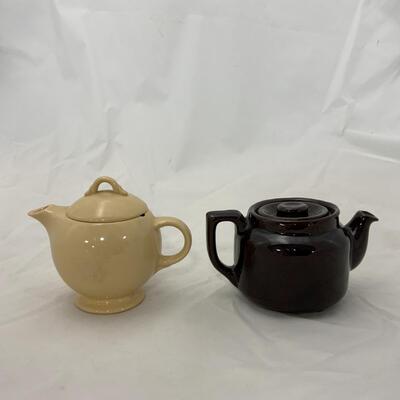 -204- Two Small Brown Tea Pots