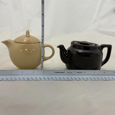 -204- Two Small Brown Tea Pots