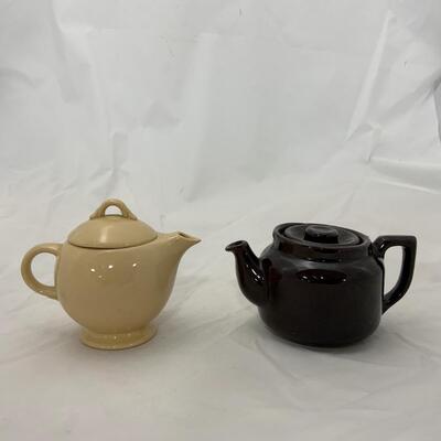 -204- Two Small Brown Tea Pots