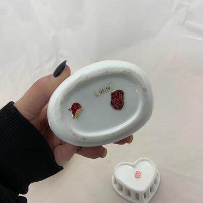 -207- SHAWNEE | Bird Planter | LEFTON | Heart Dish and Swan